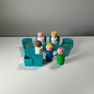 Vintage 70s Fisher Price #931 Children's Hospital Replacements Set Of 10 HTF(93